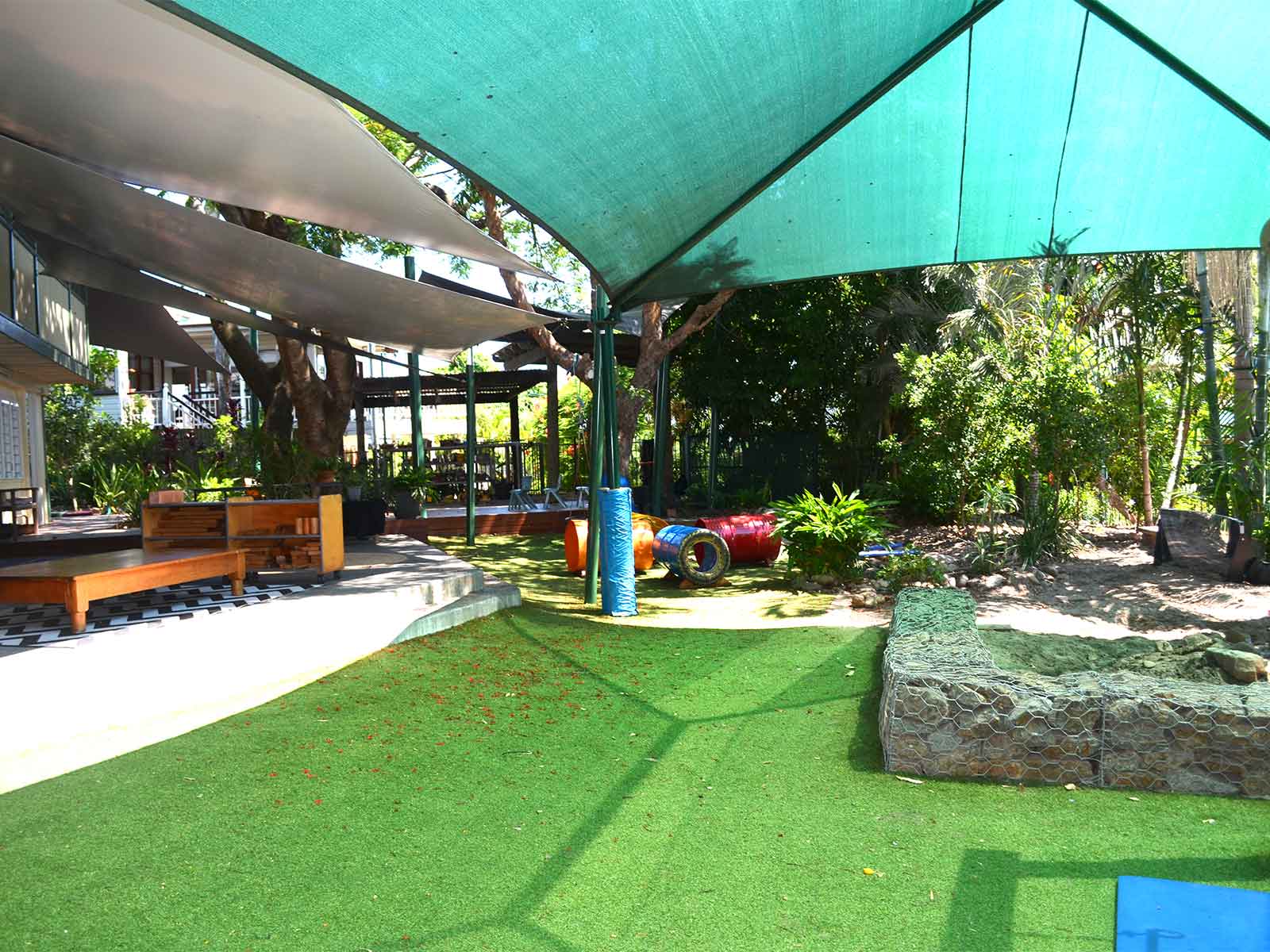 Shady spots at Red Hill Kindergarten.